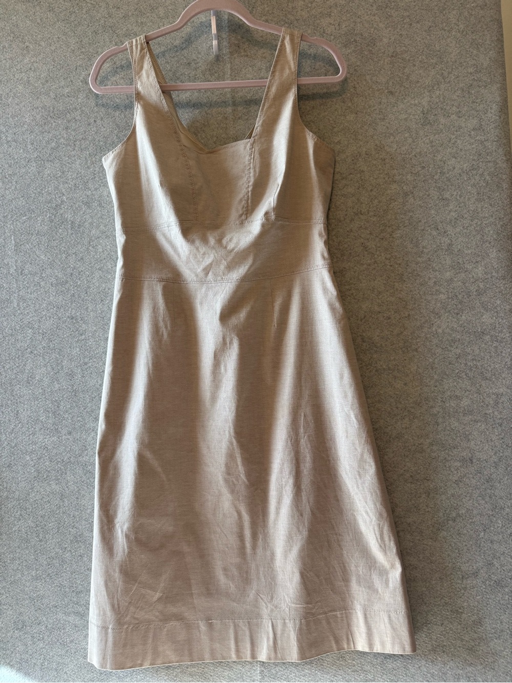 J. Crew Sleeveless Taupe A-Line Dress